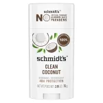 Schmidt\'s Aluminum-Free Vegan Deodorant Clean Coconut for Women and Men, with 24 Hour Odor Protection, Natural Ingredients, Cruelty-Free, 2.65 oz