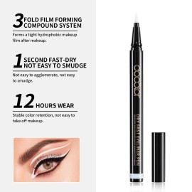 docolor Waterproof Eyeliner Pen Longwearing with Ultra-Fine Tip Liquid Eye Liner (White) docolor Waterproof Eyeliner Pen Longwearing with Ultra-Fine Tip Liquid Eye Liner (White)