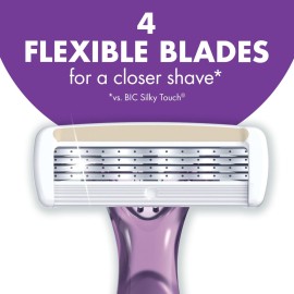 BIC Soleil Escape Women\'s Disposable 4-Blade Razors, Perfect Bikini Line Razor, Lavender & Eucalyptus Scented Handles, 4-Pack BIC Soleil Escape Women\'s Disposable 4-Blade Razors, Perfect Bikini Line Razor, Lavender & Eucalyptus Scented Handles, 4-Pack