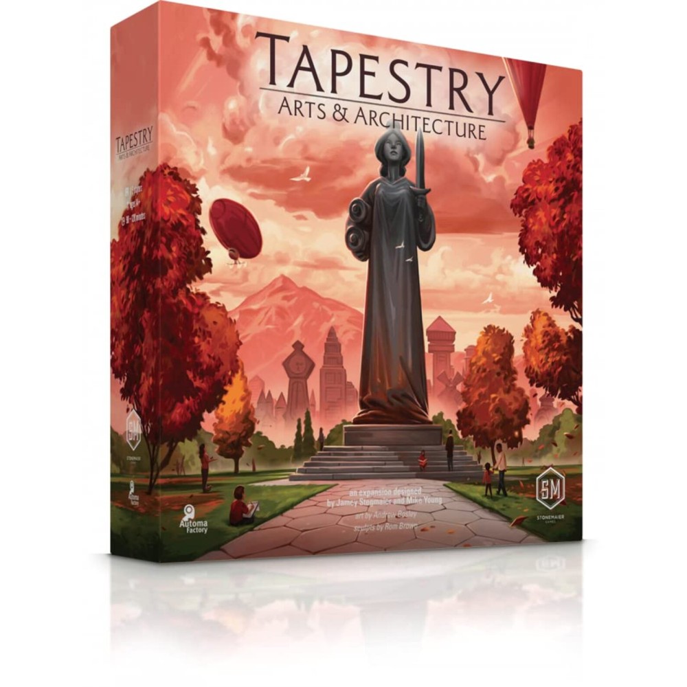 Stonemaier Games: Tapestry: Arts & Architecture Expansion | Add to Tapestry (Base Game) | New Capital City Mats, New Advancement Track, New Civilizations, and More | Ages 14+, 1-5 Players, 120 Mins