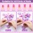 CGBE Nail Buffer, Buffer Block Nail File 100/180 Grit, Mini Nail Buffers Block Sponge Double Sided Nail File for Acrylic Nails Manicure Tools 50PCS (Pink-Purple)