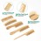 5 Pcs Natural Handmade Bamboo Anti-Static Combs Set - Wide Tooth, Rat Tail and Fine Tooth for Long, Short, Thick, Thin, Wavy or Curly Hair Detangling (Natural)