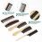 5 Pcs Handmade Bamboo Anti-Static Comb Set for Women and Men - Wide Tooth, Rat Tail, and Fine Tooth Combs for Long, Short, Thick, Thin, Wavy, and Curly Hair Detangling (Natural + Black)