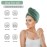 Microfiber Hair Drying Towel - 2Packs Waffle Long Hair Head Turban Wraps Terry Cloth Fast Absorbent Dry Anti Frizz Twist Plopping Curly Shower Turban for Women Wet Hair (Green)