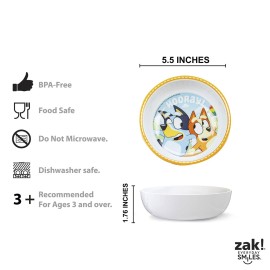 Zak Designs 5-Piece Dinnerware Set, Bluey - Durable Plastic & Stainless Steel - Includes Tumbler, 8-Inch Plate, 6-Inch Bowl, Fork & Spoon - Suitable for Kids Ages 3+ Zak Designs 5-Piece Dinnerware Set, Bluey - Durable Plastic & Stainless Steel - Includes Tumbler, 8-Inch Plate, 6-Inch Bowl, Fork & Spoon - Suitable for Kids Ages 3+