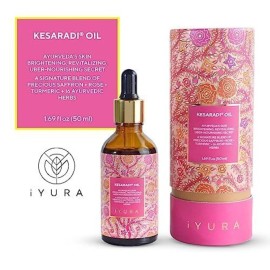 iYURA Kesaradi Face Oil - 5000-year-old Recipe with Exotic Saffron, Turmeric & Rose - For Visibly Brighter Skin - 100% Natural Ayurvedic Face Moisturizer for Dry, Sensitive Skin, 1.69 fl oz iYURA Kesaradi Face Oil - 5000-year-old Recipe with Exotic Saffron, Turmeric & Rose - For Visibly Brighter Skin - 100% Natural Ayurvedic Face Moisturizer for Dry, Sensitive Skin, 1.69 fl oz