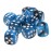 Yiotfandoll 10PCS Polyhedral Dice D6 Dice 16mm Acrylic Dice Game Dice for RPG MTG DND Dice Table Games (Blue Black)