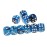 Yiotfandoll 10PCS Polyhedral Dice D6 Dice 16mm Acrylic Dice Game Dice for RPG MTG DND Dice Table Games (Blue Black)