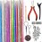 Hair Tinsel Kit, Fairy Tinsel Hair Extensions With Tool 2760 Strands 12 Colors Holographic Heat Resistant Sparkling Hair Glitter for Christmas New Year Party (48 Inch)