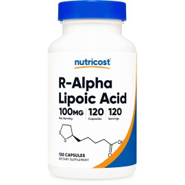 Nutricost R-Alpha Lipoic Acid 100mg, 120 Capsules - Veggie Capsules, Non-GMO, Gluten Free