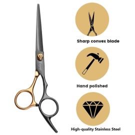 Hair Cutting Scissors Kit, Fcysy Professional Barber Shears Set with Hair Scissors Thinning Shears, Tijeras para Cortar Cabello Haircutting Sheers Hair Cut Blending Salon Scissor for Men Women Pet