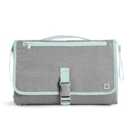 Munchkin Portable Changing Pad - Lightweight and Compact Baby Diaper Changing Mat with Silver-Ion Technology, Includes 12 Diaper Disposal Bags, Grey Munchkin Portable Changing Pad - Lightweight and Compact Baby Diaper Changing Mat with Silver-Ion Technology, Includes 12 Diaper Disposal Bags, Grey