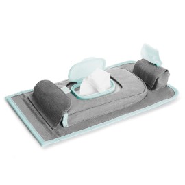 Munchkin Portable Changing Pad - Lightweight and Compact Baby Diaper Changing Mat with Silver-Ion Technology, Includes 12 Diaper Disposal Bags, Grey Munchkin Portable Changing Pad - Lightweight and Compact Baby Diaper Changing Mat with Silver-Ion Technology, Includes 12 Diaper Disposal Bags, Grey