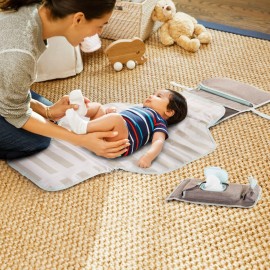 Munchkin Portable Changing Pad - Lightweight and Compact Baby Diaper Changing Mat with Silver-Ion Technology, Includes 12 Diaper Disposal Bags, Grey Munchkin Portable Changing Pad - Lightweight and Compact Baby Diaper Changing Mat with Silver-Ion Technology, Includes 12 Diaper Disposal Bags, Grey