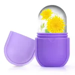 IMEASY Ice Roller for Face and Eye, Upgrated Skin Care Tools, Ice Facial Cube, Gua Sha Face Massage, Silicone Ice Mold for Face Beauty (Purple)