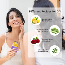 IMEASY Ice Roller for Face and Eye, Upgrated Skin Care Tools, Ice Facial Cube, Gua Sha Face Massage, Silicone Ice Mold for Face Beauty (Purple)