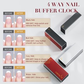 Canvalite Nail Buffer for Natural Nails, All in One 4 Way Nail File & Buffer Block That Shapes, Files, Smoothes, and Shines, 100/180 Grit, 9pcs Canvalite Nail Buffer for Natural Nails, All in One 4 Way Nail File & Buffer Block That Shapes, Files, Smoothes, and Shines, 100/180 Grit, 9pcs
