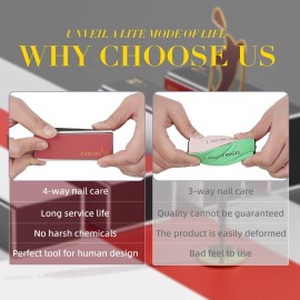 Canvalite Nail Buffer for Natural Nails, All in One 4 Way Nail File & Buffer Block That Shapes, Files, Smoothes, and Shines, 100/180 Grit, 9pcs Canvalite Nail Buffer for Natural Nails, All in One 4 Way Nail File & Buffer Block That Shapes, Files, Smoothes, and Shines, 100/180 Grit, 9pcs