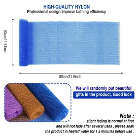 3 Pieces African Bath Sponge African Net Long Net Bath Sponge Exfoliating Shower Body Scrubber Back Scrubber Skin Smoother,Great for Daily Use (Brown, Blue, Purple) 3 Pieces African Bath Sponge African Net Long Net Bath Sponge Exfoliating Shower Body Scrubber Back Scrubber Skin Smoother,Great for Daily Use (Brown, Blue, Purple)
