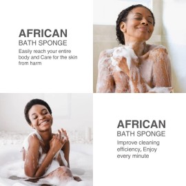 3 Pieces African Bath Sponge African Net Long Net Bath Sponge Exfoliating Shower Body Scrubber Back Scrubber Skin Smoother,Great for Daily Use (Brown, Blue, Purple) 3 Pieces African Bath Sponge African Net Long Net Bath Sponge Exfoliating Shower Body Scrubber Back Scrubber Skin Smoother,Great for Daily Use (Brown, Blue, Purple)