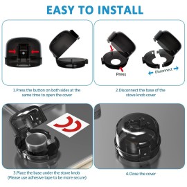 Stove Knob Covers for Child Safety - 5 Pack Babepai Upgraded Double-Key Design Universal Size Baby Safety Gas Oven Knob Covers Stove Guard Baby Proofing Stove Knob Covers for Child Safety - 5 Pack Babepai Upgraded Double-Key Design Universal Size Baby Safety Gas Oven Knob Covers Stove Guard Baby Proofing