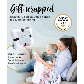 Calloo Baby Monthly Milestone Blanket for Girls, Growth Chart, Fleece, 46x46 Calloo Baby Monthly Milestone Blanket for Girls, Growth Chart, Fleece, 46x46