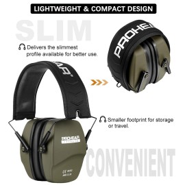 PROHEAR 016 Shooting Ear Protection Earmuffs 2 Pack, NRR 26dB for Gun Range, Hunting -Black and Green PROHEAR 016 Shooting Ear Protection Earmuffs 2 Pack, NRR 26dB for Gun Range, Hunting -Black and Green