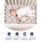 TotAha Premium Stretchy Crib Sheets (2-Pack)-Hypoallergenic, Silky Comfort, Buttery Soft, Calming Effect, All-Season Jersey-Knit Sheets, 9\'\' Extra Deep Pocket(Meredith Allover Floral & Pale Pink)