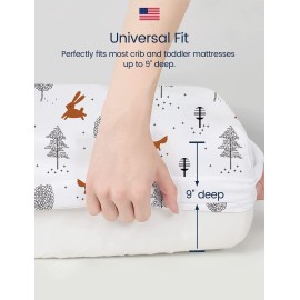 TotAha Premium Stretchy Crib Sheets (2-Pack)-Hypoallergenic, Silky Comfort, Buttery Soft, Calming Effect, All-Season Jersey-Knit Sheets, 9\'\' Extra Deep Pocket(Meredith Allover Floral & Pale Pink) TotAha Premium Stretchy Crib Sheets (2-Pack)-Hypoallergenic, Silky Comfort, Buttery Soft, Calming Effect, All-Season Jersey-Knit Sheets, 9\'\' Extra Deep Pocket(Meredith Allover Floral & Pale Pink)