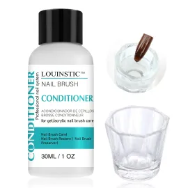 LOUINSTIC Nail Brush Cleaner and Conditioner - Quickly Clean Gel Nail Brushes, Paint Brushes, Airbrushes, Art Tools, Preserver and Restorer for Kolinsky Acrylic Brush Etc. LOUINSTIC Nail Brush Cleaner and Conditioner - Quickly Clean Gel Nail Brushes, Paint Brushes, Airbrushes, Art Tools, Preserver and Restorer for Kolinsky Acrylic Brush Etc.