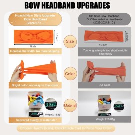 Huachi 12 Pack Bow Headbands for Women Headwraps Hair Band Knotted Headband Rabbit Ears Stretchy Turban Head Wraps Fashion Christmas Headbands Sport Cute Hair Accessories