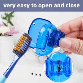 4 Pack Travel Toothbrush Head Covers Toothbrush Protector Cap Brush Pod Case Protective Portable Plastic Clip for Household Travel, Camping, Bathroom, School, Business 4 Pack Travel Toothbrush Head Covers Toothbrush Protector Cap Brush Pod Case Protective Portable Plastic Clip for Household Travel, Camping, Bathroom, School, Business