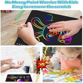 Smasiagon Scratch Paper Art Set for Kids: 2 Pack Scratch Off Arts Crafts Easter Gifts for Kids Ages 3-12 Girls Boys Birthday Christmas Party Favor Games Easter Basket Stuffers DIY Activity Smasiagon Scratch Paper Art Set for Kids: 2 Pack Scratch Off Arts Crafts Easter Gifts for Kids Ages 3-12 Girls Boys Birthday Christmas Party Favor Games Easter Basket Stuffers DIY Activity