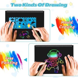 Smasiagon Scratch Paper Art Set for Kids: 2 Pack Scratch Off Arts Crafts Easter Gifts for Kids Ages 3-12 Girls Boys Birthday Christmas Party Favor Games Easter Basket Stuffers DIY Activity Smasiagon Scratch Paper Art Set for Kids: 2 Pack Scratch Off Arts Crafts Easter Gifts for Kids Ages 3-12 Girls Boys Birthday Christmas Party Favor Games Easter Basket Stuffers DIY Activity