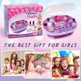 Golray Kids Nail Polish Set for Girls, All-in-One Nail Art Kit - Dryer/ Glitter Powder/ False Nails/ Nail Decals/ Toe Separator/File, Age 3-12 Little Girl Gift Toys Golray Kids Nail Polish Set for Girls, All-in-One Nail Art Kit - Dryer/ Glitter Powder/ False Nails/ Nail Decals/ Toe Separator/File, Age 3-12 Little Girl Gift Toys
