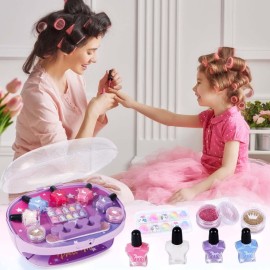 Golray Kids Nail Polish Set for Girls, All-in-One Nail Art Kit - Dryer/ Glitter Powder/ False Nails/ Nail Decals/ Toe Separator/File, Age 3-12 Little Girl Gift Toys Golray Kids Nail Polish Set for Girls, All-in-One Nail Art Kit - Dryer/ Glitter Powder/ False Nails/ Nail Decals/ Toe Separator/File, Age 3-12 Little Girl Gift Toys