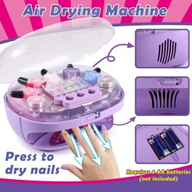 Golray Kids Nail Polish Set for Girls, All-in-One Nail Art Kit - Dryer/ Glitter Powder/ False Nails/ Nail Decals/ Toe Separator/File, Age 3-12 Little Girl Gift Toys Golray Kids Nail Polish Set for Girls, All-in-One Nail Art Kit - Dryer/ Glitter Powder/ False Nails/ Nail Decals/ Toe Separator/File, Age 3-12 Little Girl Gift Toys