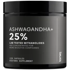 Ashwagandha - Ultra High Potency 40:1 Extract with 25% Withanolides - Wild Harvested in India - Highly Concentrated & Third-Party Lab Tested - 120 Capsules
