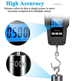 Digital Fish Scale Hanging Scale Fishing Scale, SKEAP 110lb/50kg Luggage Scale,Fish Weighing Scale, Upgrade Large Handle & Backlit LCD Display, Black,Fishing Gifts for Men,Black Digital Fish Scale Hanging Scale Fishing Scale, SKEAP 110lb/50kg Luggage Scale,Fish Weighing Scale, Upgrade Large Handle & Backlit LCD Display, Black,Fishing Gifts for Men,Black