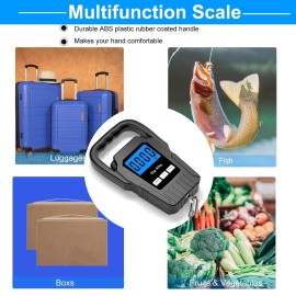 Digital Fish Scale Hanging Scale Fishing Scale, SKEAP 110lb/50kg Luggage Scale,Fish Weighing Scale, Upgrade Large Handle & Backlit LCD Display, Black,Fishing Gifts for Men,Black Digital Fish Scale Hanging Scale Fishing Scale, SKEAP 110lb/50kg Luggage Scale,Fish Weighing Scale, Upgrade Large Handle & Backlit LCD Display, Black,Fishing Gifts for Men,Black