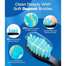 TEETHEORY Sonic Electric Toothbrushes for Adults and Kids, 8 Brush Heads Electric Toothbrush with 40000 VPM Deep Clean 5 Modes, Rechargeable Fast Charge 4 Hours Last 30 Days TEETHEORY Sonic Electric Toothbrushes for Adults and Kids, 8 Brush Heads Electric Toothbrush with 40000 VPM Deep Clean 5 Modes, Rechargeable Fast Charge 4 Hours Last 30 Days