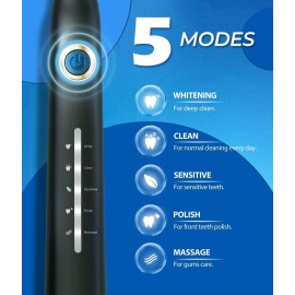 TEETHEORY Sonic Electric Toothbrushes for Adults and Kids, 8 Brush Heads Electric Toothbrush with 40000 VPM Deep Clean 5 Modes, Rechargeable Fast Charge 4 Hours Last 30 Days TEETHEORY Sonic Electric Toothbrushes for Adults and Kids, 8 Brush Heads Electric Toothbrush with 40000 VPM Deep Clean 5 Modes, Rechargeable Fast Charge 4 Hours Last 30 Days