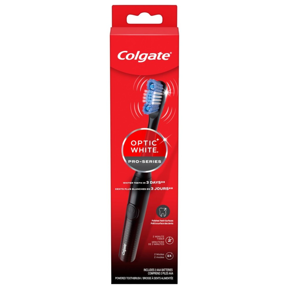 Colgate 360 Optic White Pro-Series Battery Black Toothbrush Colgate 360 Optic White Pro-Series Battery Black Toothbrush