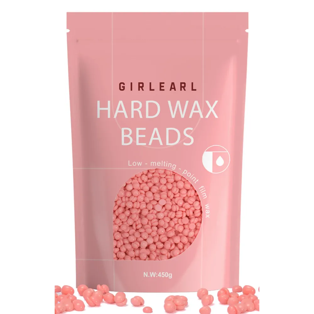 GIRLEARLE Hard Wax Beads, 1lb Wax Beans for Hair Removal Sensitive Skin with Rose Formula, Perfect for Full Body, Facial, Brazilian Bikini, and Legs at Home Wax Refill for Women Men (pink) GIRLEARLE Hard Wax Beads, 1lb Wax Beans for Hair Removal Sensitive Skin with Rose Formula, Perfect for Full Body, Facial, Brazilian Bikini, and Legs at Home Wax Refill for Women Men (pink)