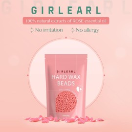 GIRLEARLE Hard Wax Beads, 1lb Wax Beans for Hair Removal Sensitive Skin with Rose Formula, Perfect for Full Body, Facial, Brazilian Bikini, and Legs at Home Wax Refill for Women Men (pink) GIRLEARLE Hard Wax Beads, 1lb Wax Beans for Hair Removal Sensitive Skin with Rose Formula, Perfect for Full Body, Facial, Brazilian Bikini, and Legs at Home Wax Refill for Women Men (pink)