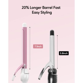 ORYNNE Ceramic Curling Iron, 3/4 Inch Barrel, Digital Temp Control, Fast Heat Up, 7 Adjustable Temperatures, 60 Min Auto Shut Off