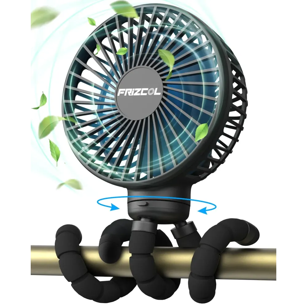 FRIZCOL Stroller Fan for Baby - Portable Fan Rechargeable - Battery Operated Fan(Use for 24Hrs) - Fan for Handheld/Clip On/Car Seat/Desk/Camping FRIZCOL Stroller Fan for Baby - Portable Fan Rechargeable - Battery Operated Fan(Use for 24Hrs) - Fan for Handheld/Clip On/Car Seat/Desk/Camping