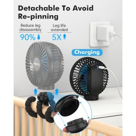 FRIZCOL Stroller Fan for Baby - Portable Fan Rechargeable - Battery Operated Fan(Use for 24Hrs) - Fan for Handheld/Clip On/Car Seat/Desk/Camping FRIZCOL Stroller Fan for Baby - Portable Fan Rechargeable - Battery Operated Fan(Use for 24Hrs) - Fan for Handheld/Clip On/Car Seat/Desk/Camping