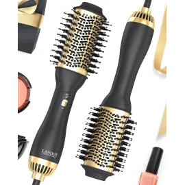 LANDOT Hair Blow Dryer Brush and Volumizer, One-Step Hot Air Brush for Drying, Straightening, Volumizing