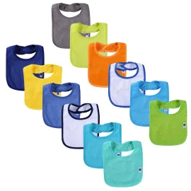 Nvatorfox 12 Pack Terry Drool Cotton Bibs, Unisex Baby Bibs With Fiber Filling Waterproof Baby Bibs for Feeding, Teething, Drooling (BOY) Nvatorfox 12 Pack Terry Drool Cotton Bibs, Unisex Baby Bibs With Fiber Filling Waterproof Baby Bibs for Feeding, Teething, Drooling (BOY)